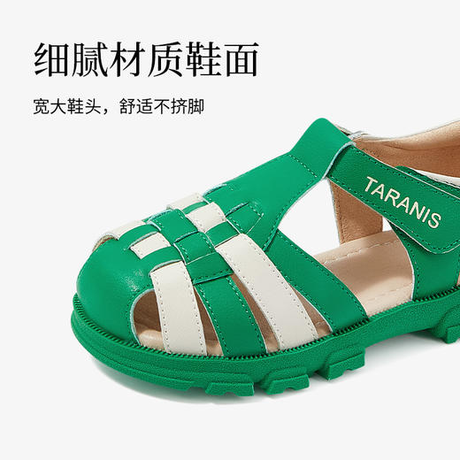 泰兰尼斯2025新款女童透气男童休闲包头凉鞋 商品图3