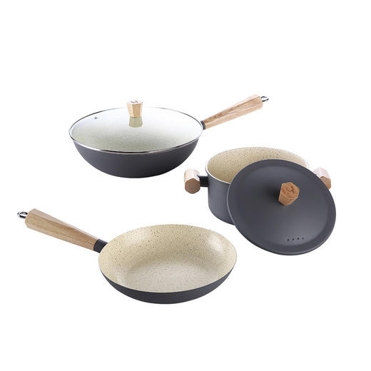 年华系列不粘锅三件套HXC-T-TZ001B 商品图0