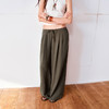 NUTH亚麻宽松阔腿休闲裤女 浅亚麻色/白色/绿色 商品缩略图2