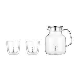 清韵玻璃冷水壶套装DQY-TZ016B 水壶1400mL＋分享杯200mL*2