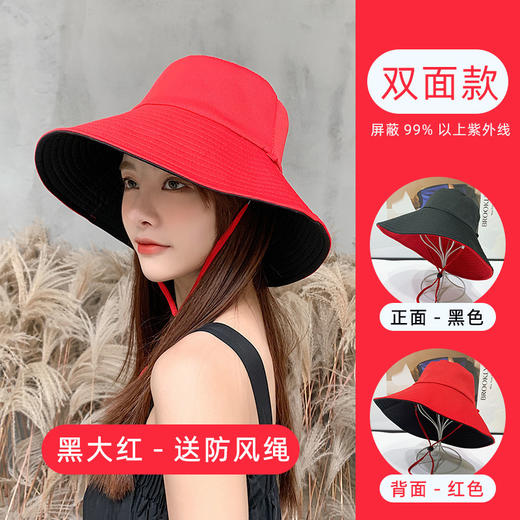 【复古做旧渔夫帽，时尚透气潮款！】复古做旧渔夫帽 纯色水洗棉牛仔帽子 春夏时尚透气情侣盆帽潮-QQ 商品图12