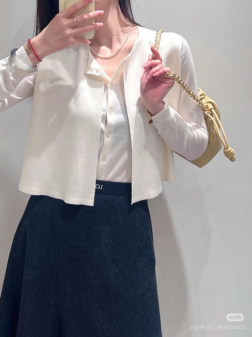 412-2独家圆正 lew 8042假两件 超细羊毛针织开衫 我穿L 商品图12