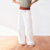 NUTH高密纯棉透气宽松阔腿休闲裤女 黑色/白色 商品缩略图1