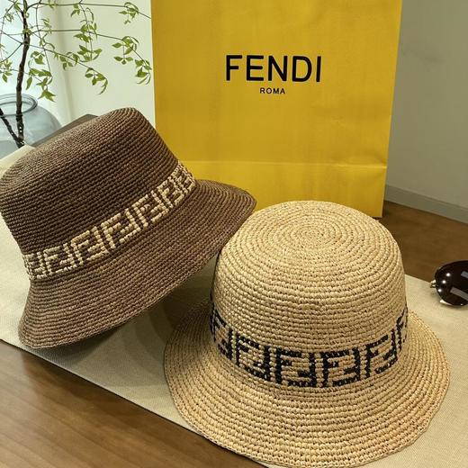 FENDI芬迪草编帽来喽FF字母勾芡编织（CO） 商品图1