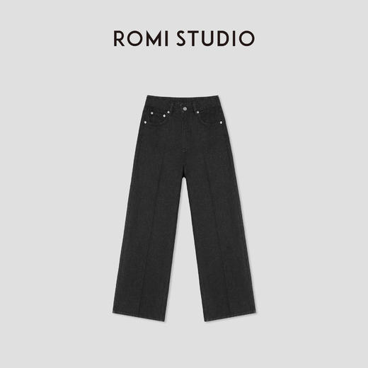ROMI STUDIO“极简优雅”高支棉环保水洗立裁直筒牛仔裤 RWBWXD1597 商品图0