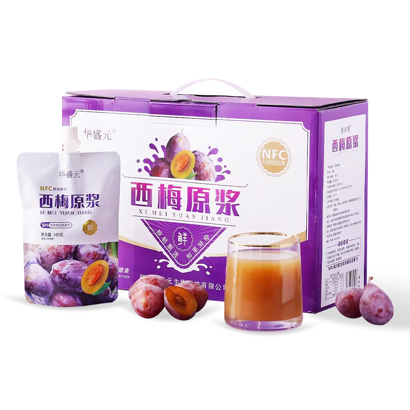 华盛元·新疆NFC西梅原浆160g*10袋  NFC锁留原鲜 酸甜适口