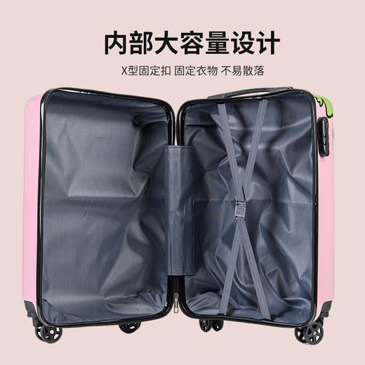 【纯色简约风！条纹系铝框箱】新款成人行李箱纯色高颜值简约风拉杆箱轻便大容量出差旅行箱。ry 商品图1