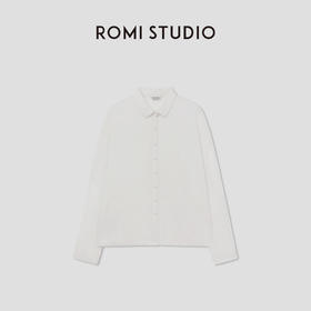 ROMI STUDIO“去繁就简”斜纹棉砂洗软糯宽松小翻领衬衣RW24LSY0791/RWCSSY2597【发货时效25天】