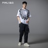 PINLI品立2025夏季新款潮牌手工印花短袖T恤男士小众宽松休闲上衣B252111029 商品缩略图8