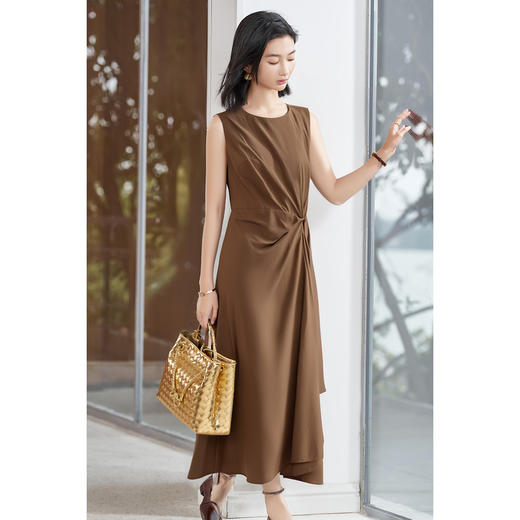 剩S/L 米思阳2025夏季新款咖啡色连衣裙5M25BL1472 商品图0