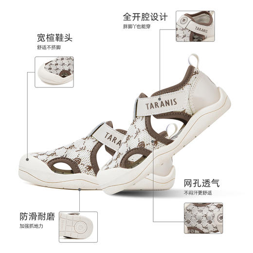 泰兰尼斯夏季新款童鞋女宝宝防滑软底鞋子男童凉鞋包头防踢学步鞋T11X3B2724 商品图2