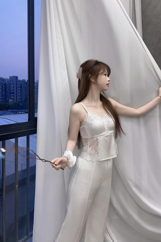 逸红颜周末小集市#真丝蕾丝美背【蝴蝶梦】19姆米真丝弹力缎，拼接进口蕾丝，自带兔耳真丝内杯 商品图7