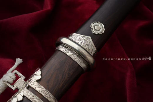 【福利作品】三希堂  青骓系列  陨铁卷草小唐刀 未开刃 商品图6