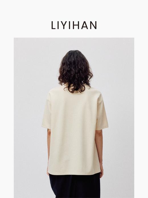 LIYIHAN序章 | 25夏棉绣线花瓶圆领T恤宽松短袖舒适透气基础百搭 商品图3