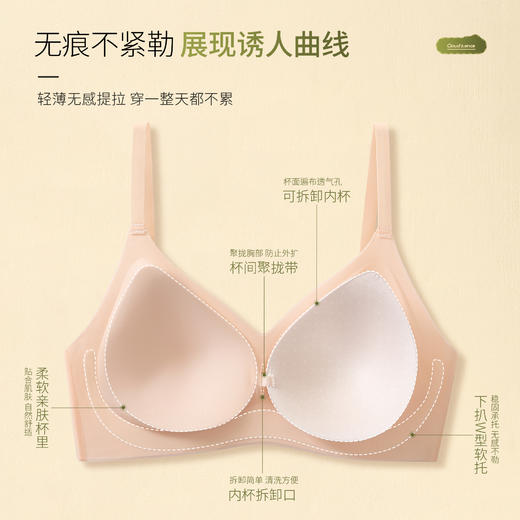 【99元2件】【大牌专柜品质】夏季凉感冰丝小空调内衣 轻透气无痕裸感美背心式超薄高弹文胸 商品图2