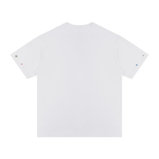 FDR官方店 字母小花项链刺绣宽松短袖T恤男女夏季潮牌情侣装上衣 商品图5