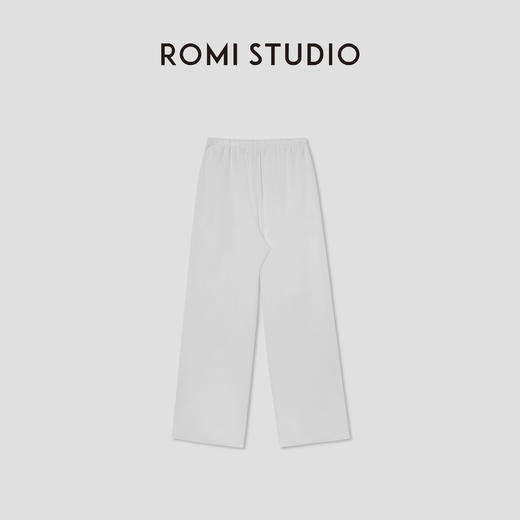 ROMI STUDIO“清新自在”经典全棉松紧腰系带直筒休闲裤RW24WXH1214 商品图1