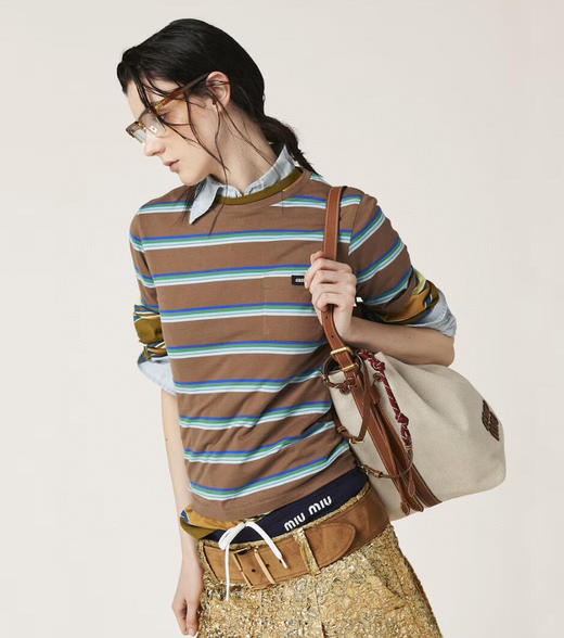 miumiu条纹短袖tee 商品图1