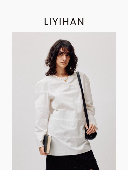 LIYIHAN清月鹊 | 25春纯棉分割结构衬衫料上衣小众设计衬衫时尚感 商品图2