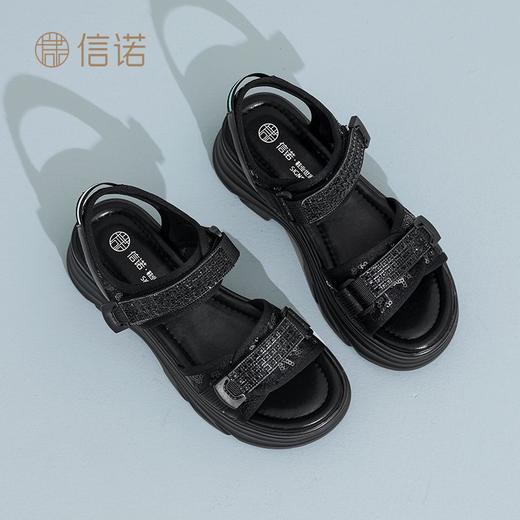 信诺品牌运动厚底沙滩鞋老爹松糕底凉鞋女款2025夏季新款透气女鞋X5L135-75 商品图7
