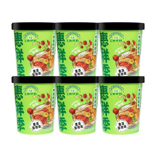惠祥季金汤酸辣味鸭血粉丝汤179g/桶 179g*6 商品图0