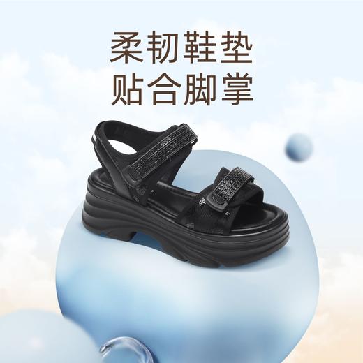 信诺品牌运动厚底沙滩鞋老爹松糕底凉鞋女款2025夏季新款透气女鞋X5L135-75 商品图2