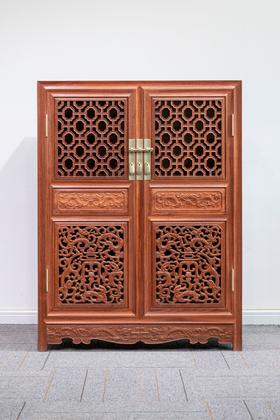 红桥红  家具严选  缅甸花梨（大果紫檀）【106 佳士得清风明韵 方角柜】