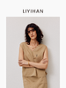 LIYIHAN稿线 | 25夏亚麻交叉领无袖条纹上衣两穿扭结短袖时尚感 商品缩略图2