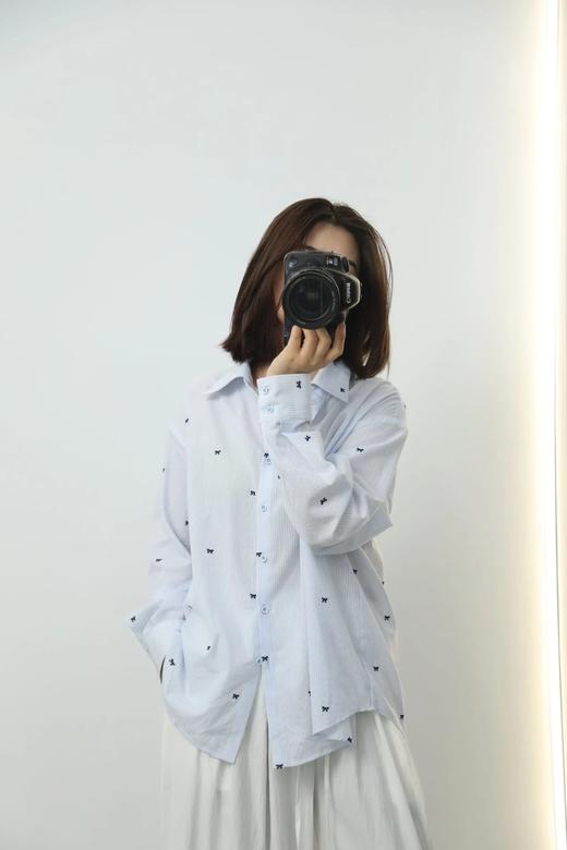 LPIUTY品牌直发！蝴蝶结刺绣条纹衬衫 C1225021 商品图3