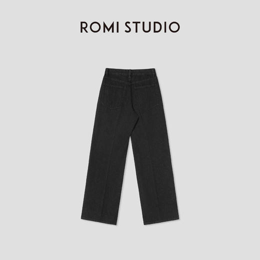 ROMI STUDIO“极简优雅”高支棉环保水洗立裁直筒牛仔裤 RWBWXD1597 商品图1