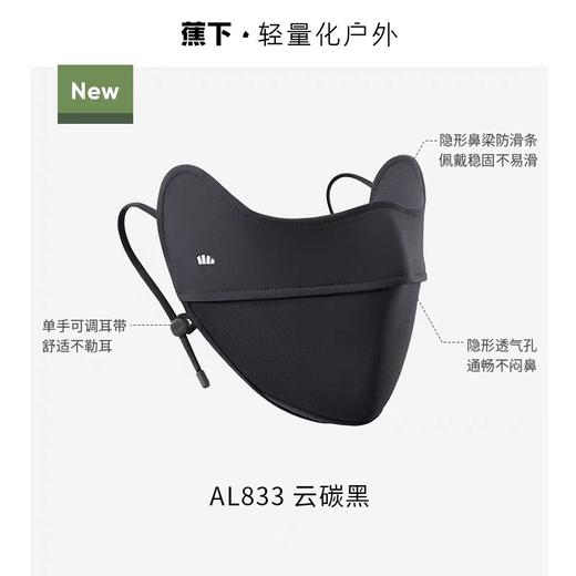 蕉下凉感护眼角防晒口罩AL833  漫暮黑 商品图0