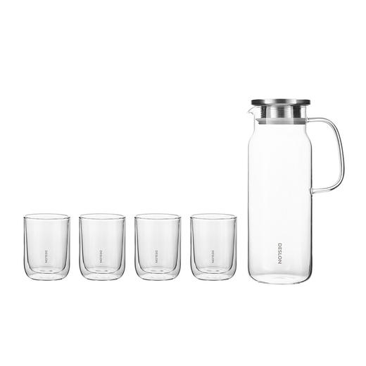 佳悦玻璃冷水壶套装DJY-TZ016A 水壶1800mL＋分享杯260mL*4 商品图0