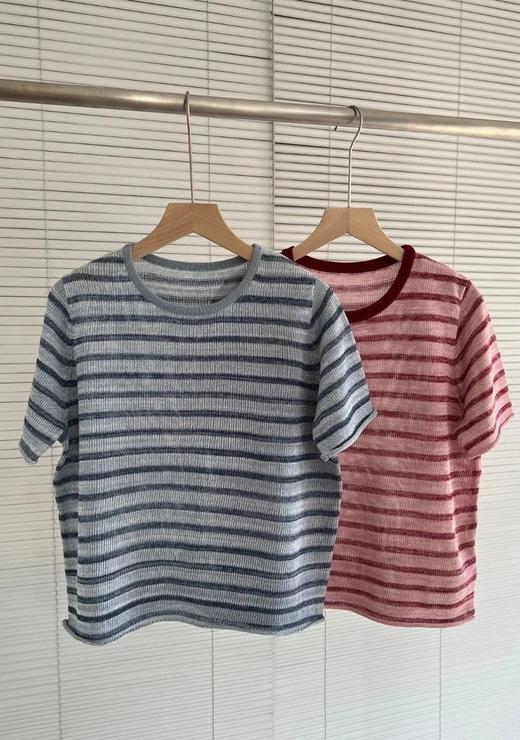 LPIUTY品牌直发！夹花撞色短袖针织衫 C067788 商品图6