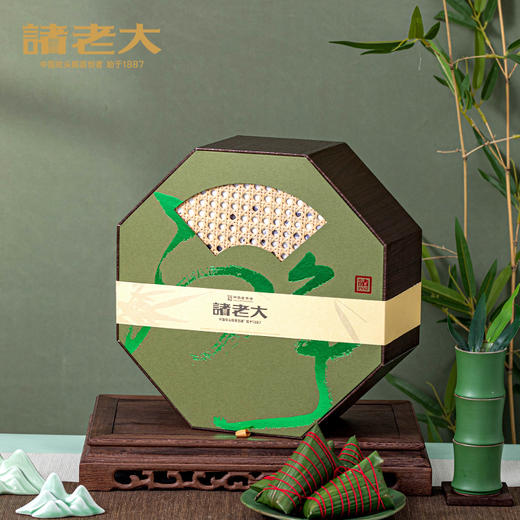 诸老大 知竹常乐枕头粽礼盒（8粽+茶酥+香包+竹节杯） - 1360g【端午】SKT 商品图2