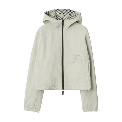 BURBERRY 巴宝莉 女士马术骑士徽标贴花短款双面格纹夹克外套 格子 8105824 B9629 商品图1