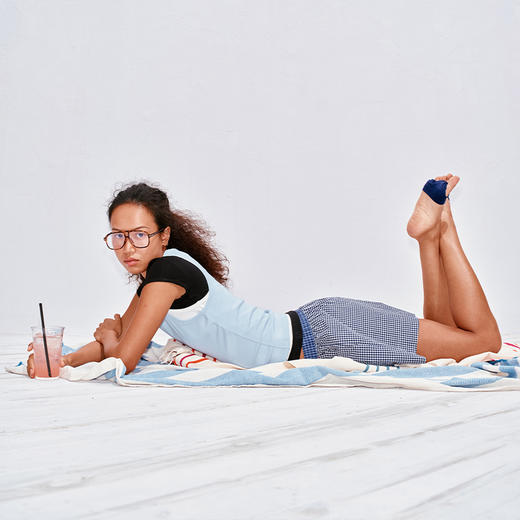 NUTH多色莱卡抗菌坑条弹力修身工字背心女 商品图4