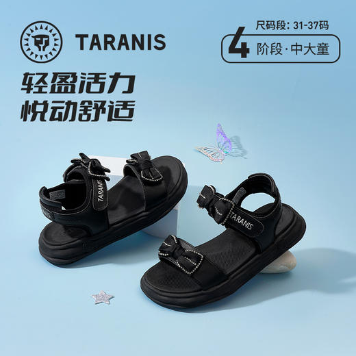 泰兰尼斯夏季新款防滑软底儿童室内鞋女童包头镂空凉鞋鞋子M06D3B2897 商品图7