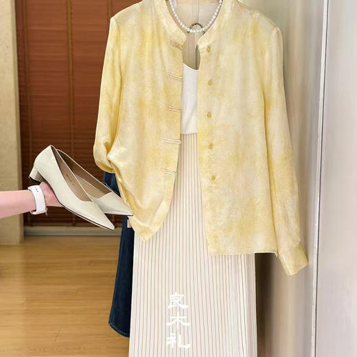 良木礼新中式桑蚕丝轻奢文艺上衣（8513） 商品图0