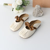 经典鲨2025年夏季款时尚褶皱甜美蝴蝶结软底室内外半拖鞋女KW163-529031 商品缩略图2