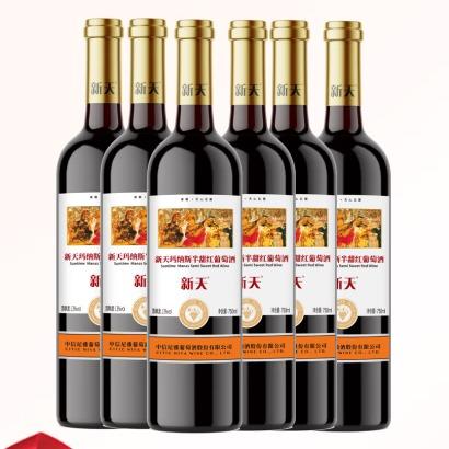 中信尼雅·新天玛纳斯半甜红葡萄酒 750ml*6  果香中伴有橡木可可香气 商品图0