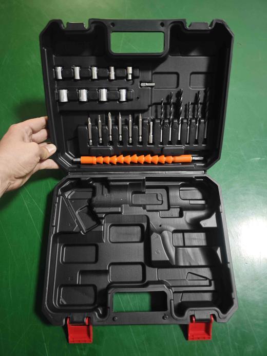 【货号02869】16.8/21v通用锂电钻工具箱子充电钻箱子手提箱子带配件电钻收纳箱 商品图0