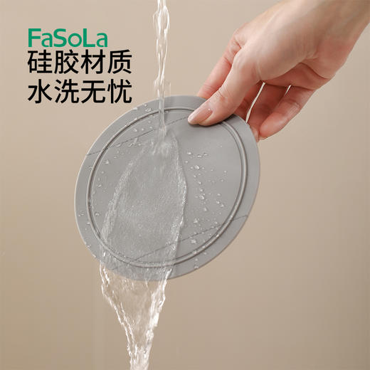 FaSoLa硅胶搓澡巾强力搓泥搓灰神器家用加厚圆饼洗澡刷无痛下泥去角质搓澡刷 商品图6