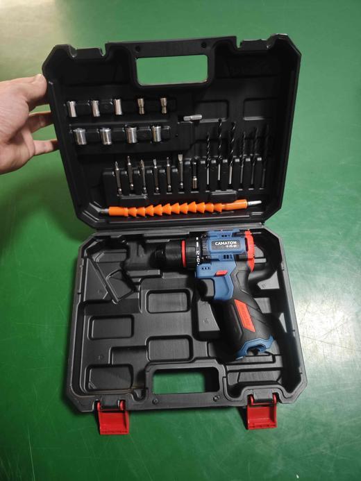 【货号07057】东科款16.8V锂电钻机头带套盒无刷电钻小钢炮电钻双速电钻机头 商品图0