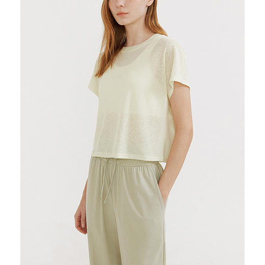 跃牌【洛水之神系列】罩衫夏季清新短袖宽松瑜伽训练T恤轻薄透气凉爽瑜伽上衣LN45 商品图4