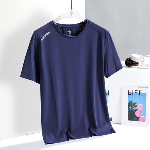 买一送一夏季新款印花冰丝t恤男情侣T恤运动休闲跑步健身透气短袖男士户外速干衣T恤女 商品图8
