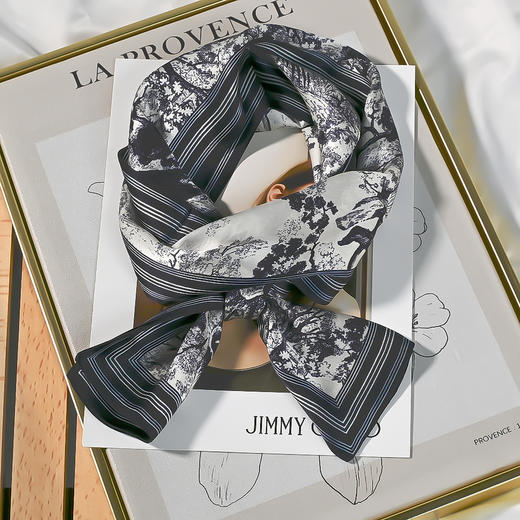 新款桑蚕丝丝巾女细窄飘带春夏季韩版双层双面领巾长条真丝围巾百搭丝巾夏季配饰新款爆款 商品图12