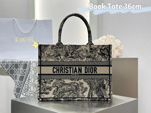 DIOR迪奥BookTote茹伊印花刺绣棉托特包Tote包购物袋手提包中号动物园系列（HH） 商品图1