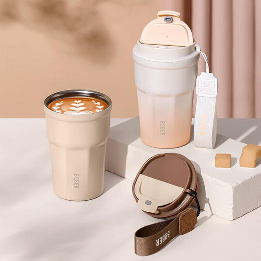 悦饮时光咖啡杯 渐变粉色BYYB-350PK 350mL 商品图0