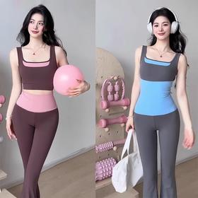 跃牌【洛水之神系列】甜辣少女运动防震聚拢瑜伽背心固定撞色内衣瑜伽服一体背心式文胸776