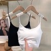 买一送一纯色性感加大短款吊带背心女固定杯垫百搭上衣打底少女美背内衣 商品缩略图2